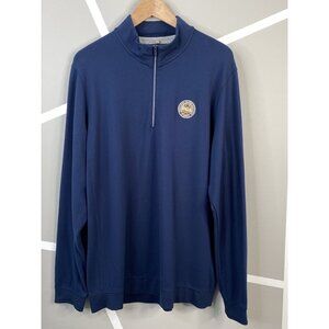 Adidas Adipure Modern Tech PGA Logo Players Navy Blue Mens Large Golf 1/4 Zip